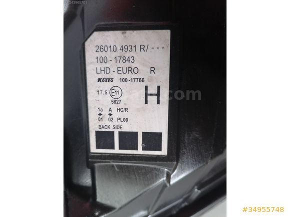 RENAULT KANGOO 4 SAĞ FAR