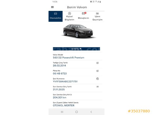 Ilk Sahibinden Volvo S60 1.6 D2 Yeni Gibi