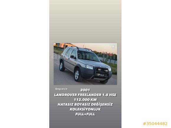 Sahibinden Land Rover Freelander 1.8 HSE 2001 Model 