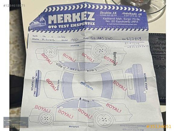 BİRCAN OTO DAN OTOMATİK HONDA 1,6 CİVİC BENZİN LPG LI KM 245