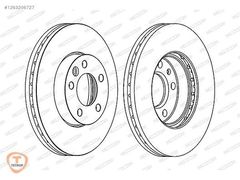 VW T5-T6 FREN DİSKİ ÖN OEM:7H0615301D