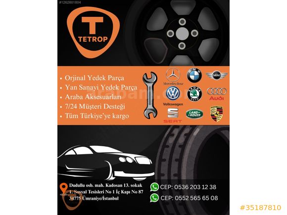 VW CADDY T5 BJB AXB TRİGER SETİ OEM:038198119A