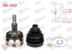 VW TRANSPORTER V 1.9 TDI AKS KAFASI SOL-SAĞ ÖN OEM:7H0407321A