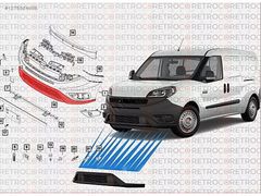 Fiat doblo ön tampon alt parçası 2015-2022 arası panjur kısmı