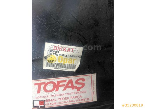 Doblo sağ yan iskelet sacı