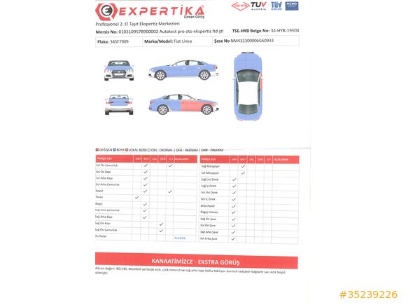 Sahibinden Fiat Linea 1.3 Multijet Pop 2017 Model