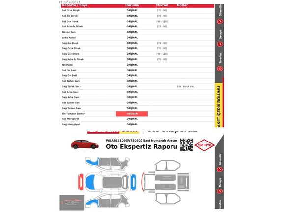 216d Luxury Line Otomatik "CAM TAVAN,TABA DERİ, SEDEF BEYAZ "