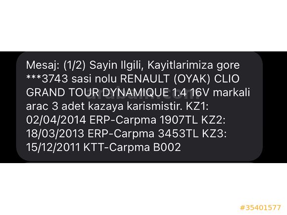 Bayandan OTOMATİK  temiz kullanılmış Renault Clio 1.4 