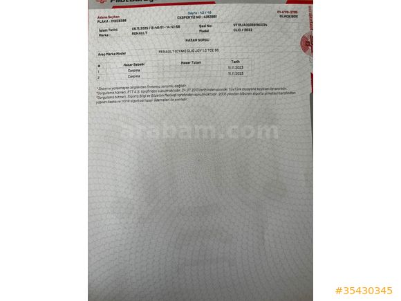 Sahibinden Renault Clio 1.0 TCe Joy 2022 Model