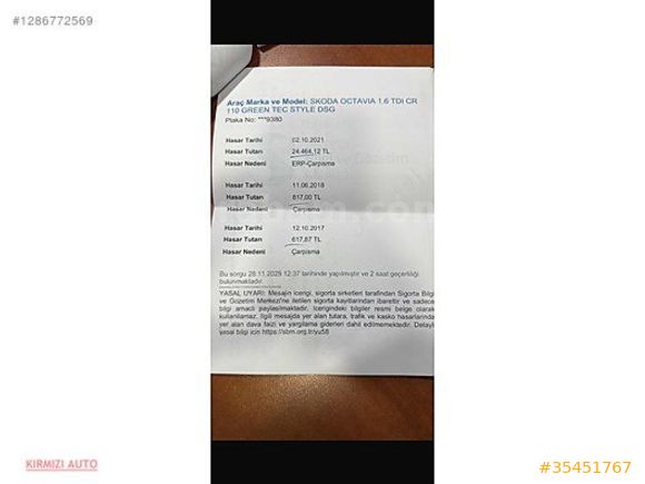 Galeriden Skoda Octavia 1.6 TDI Style 2016 Model Gaziantep 80.000