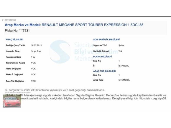GALERİ MV - MEGANE 1.5 DCİ 125.000 KM DE EXPRESSİON S.TOURER