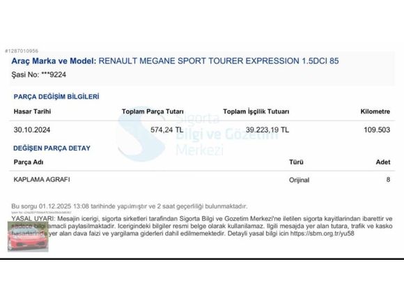 GALERİ MV - MEGANE 1.5 DCİ 125.000 KM DE EXPRESSİON S.TOURER