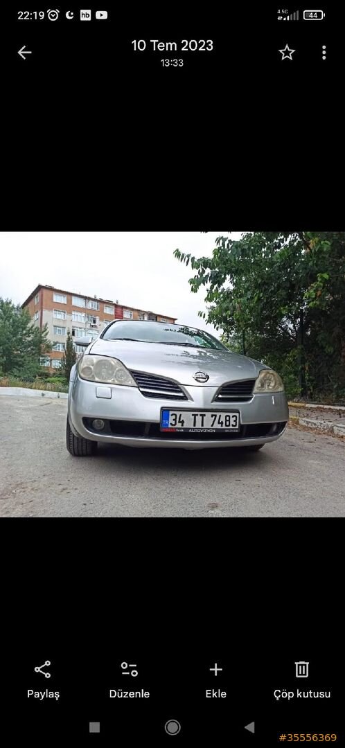 Sahibinden Nissan Primera 1.6 Tekna 2006 Model İstanbul 171.500 km Gri (Gümüş) 1