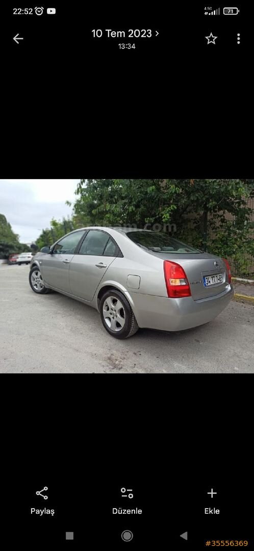 Sahibinden Nissan Primera 1.6 Tekna 2006 Model İstanbul 171.500 km Gri (Gümüş) 6