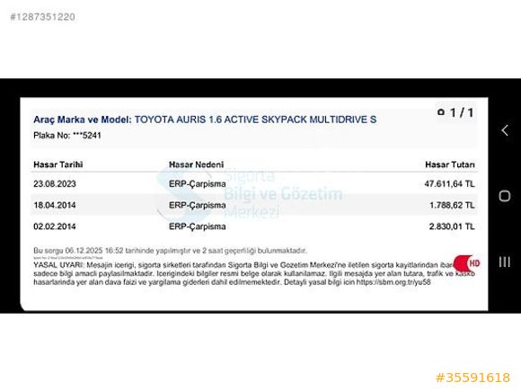 2013 Tam Otomatik Toyota Auris 1.6 Active Skypack Multidrive S