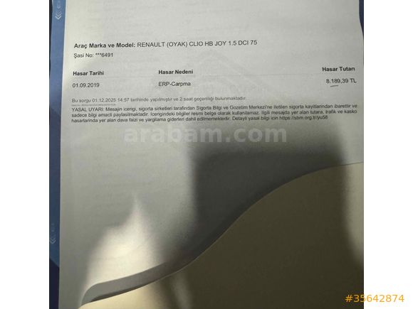 SAHİBİNDEN HATASIZ AYARINDA DÜŞÜK KM CLIO