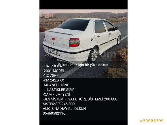 Sahibinden Fiat Siena 1.2 S 2001 Model