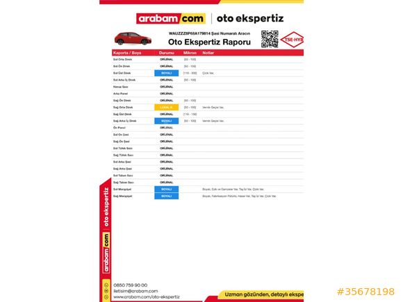 Sahibinden Audi A3 Sportback 1.4 TFSI Ambition 2008 Model Kocaeli