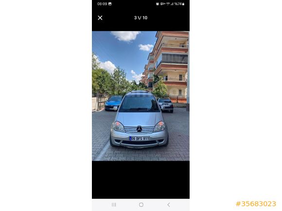 Sahibinden Mercedes - Benz Vaneo 170 CDI Imagination 2005 Model  352.000 km Gri (Gümüş)