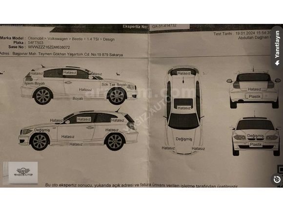 YAĞIZ AUTODAN 2012 1.4 tsi otomatik BEETLE