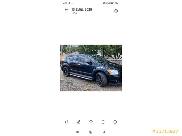 Sahibinden Dodge Caliber 2.0 SXT 2007 Model Ankara