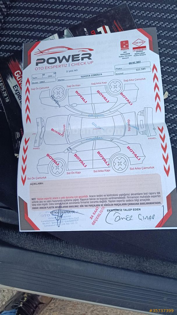 Sahibinden Toyota Corolla 1.6 XEi 1997 Model Gaziantep 361.177 km