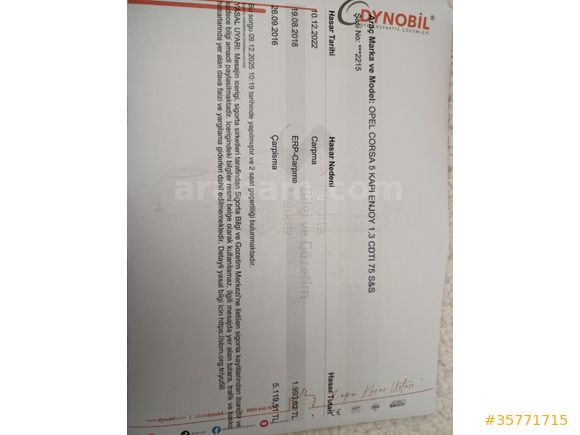 Sahibinden Opel Corsa 1.3 CDTI Enjoy 2015 Model