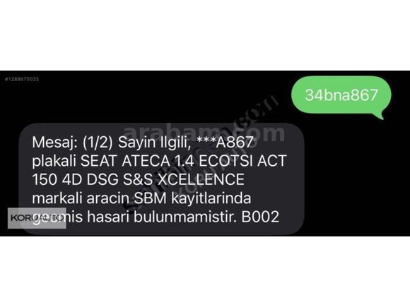 2018 ATECA 1.4ECOTSİ STYLE-HATASIZ/BOYASIZ/TRAMERSİZ
