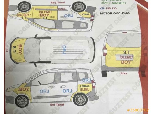 Sahibinden Ford Tourneo Courier 1.5 TDCi Journey Delux 2017 Model 