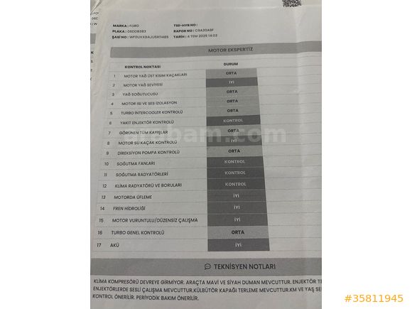 Sahibinden Ford Fusion 1.4 TDCi Comfort 2006 Model 