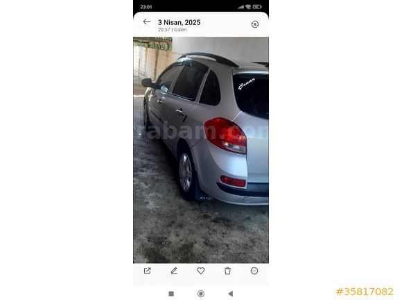 Sahibinden Renault Clio 1.5 dCi Grandtour Authentique 2012 Model Edirne
