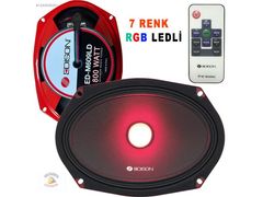 EDİSON ED-M609LD 6X9 OVAL MİDRANGE 800WAT HOPARLÖR 120RMS IŞIKLI