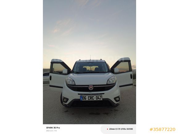 Sahibinden Fiat Doblo Combi 1.6 Multijet Premio 2015 Model  443.000 km Beyaz
