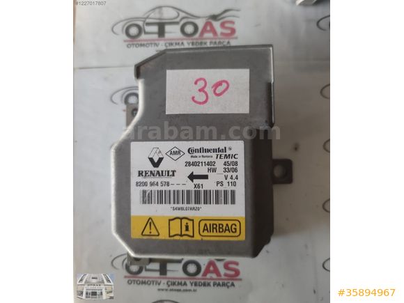 RENAULT KANGOO AİRBAG BEYNİ 8200964578---