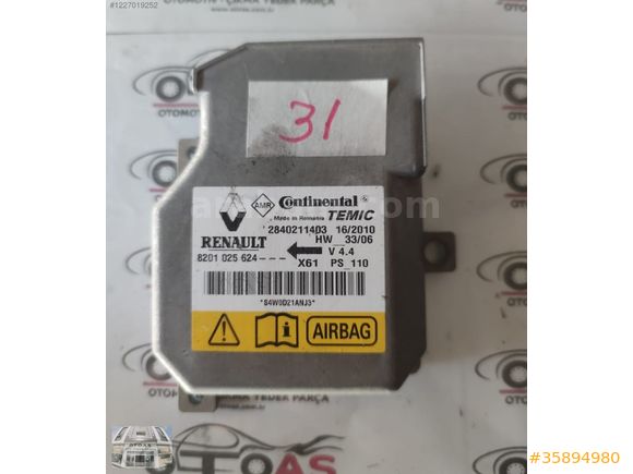 RENAULT KANGOO AİRBAG BEYNİ 8201025624---