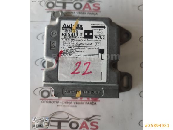 RENAULT KANGOO AİRBAG BEYNİ 606083300