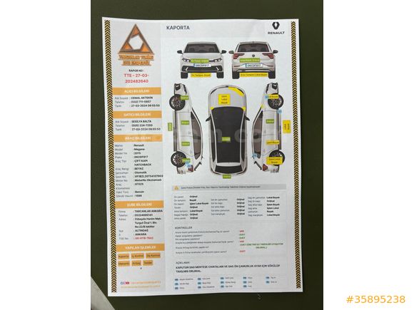 Sahibinden Renault Megane 1.6 Touch Plus 2015 Model