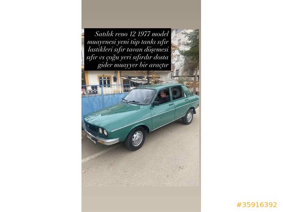 Sahibinden Renault R 12 TS 1977 Model  111.111 km Yeşil