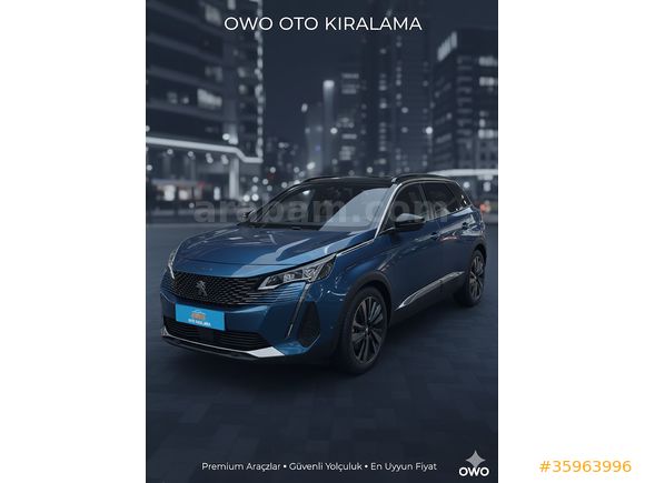 OWO OTO KİRALAMADAN OTOMATİK DİZEL PEUGEOT 5008