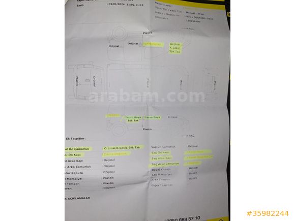 Sahibinden Ford Tourneo Courier 1.5 TDCi Titanium Plus 2020 Model