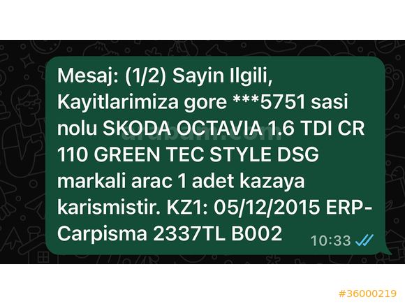 SKODA OCTAVİA STYLE 1.6 TDI 110 PS DSG PANORAMİK SUNROOF