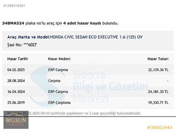 HONDA CİVİC FABRİKASYON LPG'Lİ
