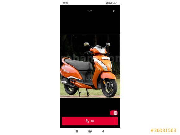 Sahibinden TVS Jupiter 125