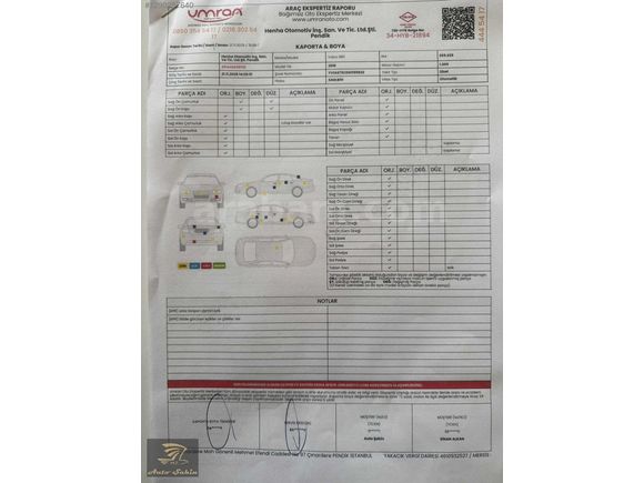 AUTO ŞAHİN/4 KOLTUK ISITMA/MAKAM PERDE/DEĞİŞENSİZ/SUNROFF