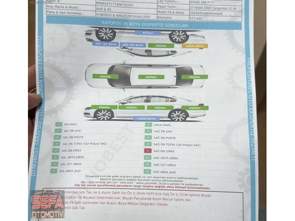 SEFA OTOMOTİV'den 2015 AUDİ A5