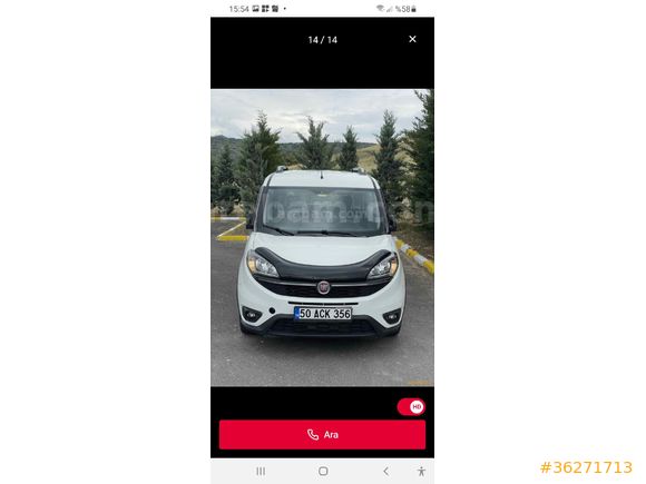 Sahibinden Fiat Doblo Combi 1.6 Multijet Safeline 2022 Model