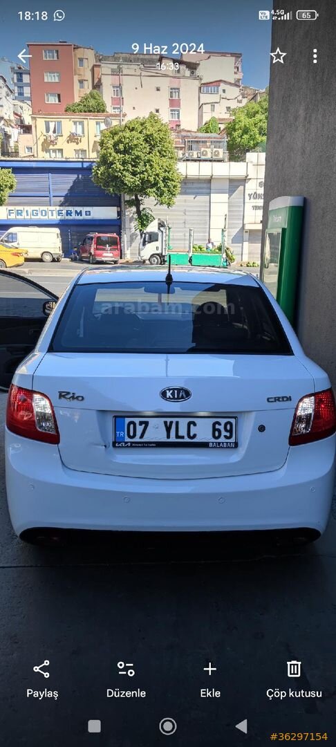 Sahibinden Kia Rio 1.5 CRDi EX Comfort 2010 Model İstanbul 230.000 km Beyaz 6