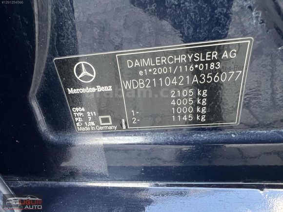 UĞUR AUTODAN 2003 MODEL E200 KOMPRESÖR OTOMATİK AVANGARDE