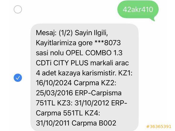 Galeriden Opel Combo 1.3 CDTI City Plus 2006 Model Konya