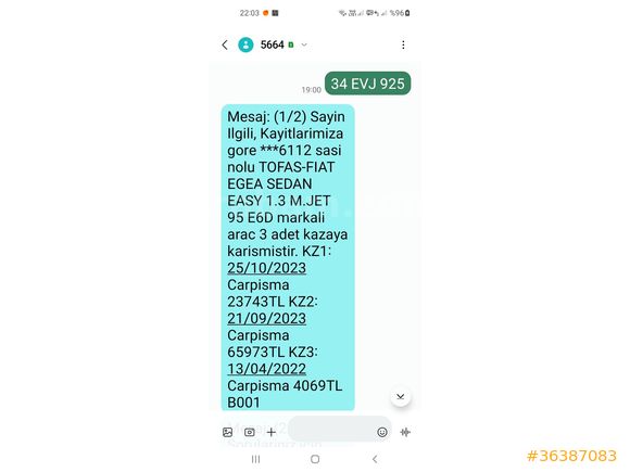 kapora alındı